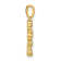 14k Yellow Gold Peridot and Diamond Cross Pendant