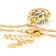 Blue Chalcedony And White Zircon Pendant Necklace In 18K Gold Over
Sterling Silver 3.67ctw