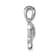 Rhodium Over 14k White Gold Black and White Diamond Elephant Pendant