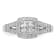 Rhodium Over 14K White Gold Diamond Cluster Engagement Ring 0.50ctw