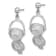 Rhodium Over 14K White Gold Textured 3D Nantucket Basket Dangle Earrings