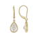 Moissanite Solitaire Drop Earrings in 14K Gold Over Sterling Silver