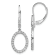Rhodium Over 14K White Gold Lab Grown Diamond SI1/SI2, G H I, Oval
Leverback Earrings