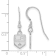 Rhodium Over Sterling Silver NHL Los Angeles Kings LogoArt Dangle Earrings