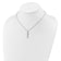 Rhodium Over Sterling Silver Polished Fancy Cubic Zirconia With 2 Inch
Extension Necklace