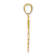 14k Yellow Gold Diamond-Cut, Textured and Polished RN Nurse Pendant