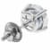 White Cubic Zirconia 14k White Gold Single Stud With Velvet Gift Box 1.50ctw