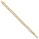 14k Yellow Gold 7mm Triple Link Charm Bracelet