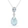Sky Blue Topaz Checkerboard Pear Shaped Rhodium Over Sterling Silver
Teardrop Necklace