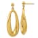 14k Yellow Gold Polished Oval Dangle Earrings