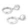 Sun Disc Drop Huggie Earrings In Sterling Silver