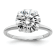 Rhodium Over 14K White Gold 3 ct. D E F Pure Light Round Moissanite
Solitaire Ring