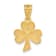 14k Yellow Gold Diamond-Cut and Brushed Shamrock Pendant