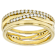 Moissanite Stackable Set Of 3 Rings In 14K Gold Over Sterling Silver
