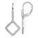 Rhodium Over 14K White Gold Lab Grown Diamond SI1/SI2, G H I, Square
Leverback Earring
