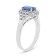 1.10ctw Sapphire and Diamond Ring in 14k White Gold