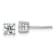 White Lab-Grown Diamond 14k White Gold G-H SI 4-Prong Stud Earrings 0.74ctw