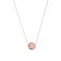 Pink Carved Freshwater Pearl Necklace In 14K Rose Gold