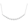 Lab-Grown Diamond Bar Necklace In 10K White Gold 1.00ctw