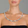 Pave CZ Oval Link Chain Necklace In Sterling Silver 16 Inch