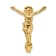 14K Yellow Gold Polished Solid Risen Christ Chain Slide Pendant