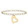 14K Yellow Gold Yellow Gold Dangle Heart Bracelet