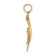 14k Yellow Gold Textured Cut-Out Angelfish Charm
