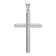 Rhodium Over 14k White Gold 3D Polished Tube Cross Pendant