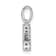 14K White Gold Diamond Letter J Initial with Bail Pendant