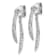Rhodium Over 14K White Gold Lab Grown Diamond Front and Back Post Dangle Earrings