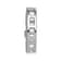 Rhodium Over 14k White Gold Oval Diamond Fleur de Lis Chain Slide Pendant