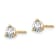 14K Yellow Gold Lab Grown Diamond 1/2ct. VS/SI GH+, 3 Prong Screwback Earrings