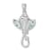 Rhodium Over Sterling Silver Polished Cubic Zirconia Sting Ray Pendant