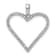 Rhodium Over 14k White Gold Diamond Heart Pendant