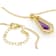 Amethyst And White Zircon Pendant Necklace In 18K Gold Over Sterling
Silver 3.79ctw