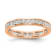 14K Rose Gold Lab Grown Diamond Polished 1 ct. Channel Set Eternity Band