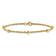 14K Yellow Gold Diamond-cut Beaded Rope Chain Bracelet