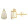8x5mm Pear Shape Opal with Diamond Accents 14k Yellow Gold Stud Earrings