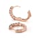 Color Shift Garnet Hoops In 18K Rose Gold Over Sterling Silver 1.73ctw