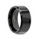 INFINITY Black Tungsten Ring with Beveled Edges 12mm