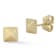 Bellissima Gold 14K Yellow Gold Square Pyramid Studs