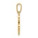 14K Yellow Gold Polished Three Leaf Clover Pendant