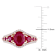 Ruby and Diamond 14K Rose Gold Ring 3.71ctw