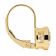White Cubic Zirconia 14k Yellow Gold Earrings With Velvet Gift Box 2.00ctw