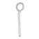 Rhodium Over Sterling Silver Enameled Small Key West Mile 0 Pendant