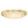 14k Yellow Gold Soft Diamond Shape Curb Link ID Bracelet