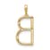 14K Yellow Gold Diamond Letter B Initial Pendant