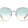 Gucci Silver Tone and Apricot Frame / Green Gradient Lens Sunglasses