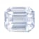 White Sapphire Loose Gemstone 8.8x7.4mm Emerald Cut 3.68ct