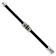 Stainless Steel Antiqued Brushed and Polished Black Ion Plated Leather Bracelet